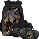 3 in 1 Dinosaur School Backpack Set for Kids Boys Rucksack Books Bag Girls Backp