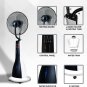 Black/White Intelligent Cool Mist Standing Oscillating Fan, 47 Inch Height