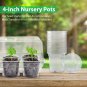 Seed Starter Tray with 4 Inch Clear Nursery Pots, 5-Pack Seedling Starter Kits w