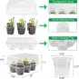 Seed Starter Tray with 4 Inch Clear Nursery Pots, 5-Pack Seedling Starter Kits w