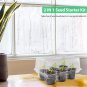 Seed Starter Tray with 4 Inch Clear Nursery Pots, 5-Pack Seedling Starter Kits w