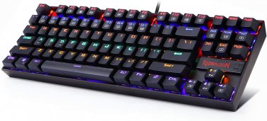 K552 Mechanical Gaming Keyboard 87 Key Rainbow LED Backlit Wired with Anti-Dust