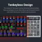 K552 Mechanical Gaming Keyboard 87 Key Rainbow LED Backlit Wired with Anti-Dust