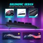 Gaming Keyboard, 7-Color Rainbow LED Backlit, 104 Keys Quiet Light up Keyboard,