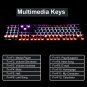 Typewriter Style Mechanical Gaming Keyboard, Black Retro Punk Gaming Keyboard wi