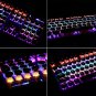 Typewriter Style Mechanical Gaming Keyboard, Black Retro Punk Gaming Keyboard wi