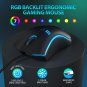 Typewriter Mechanical Gaming Keyboard Mouse Combo, Metal Panel Retro Keyboard wi