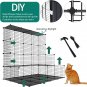 Outdoor Cat Enclosures Catio Large Cat Cage Cat House with Roof Hammock Platform