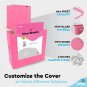 3 Inch Binder 3 Ring Binders Pink, Slant D-Ring 3â Clear View Cover with 2 insid