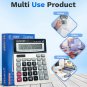 Empire Desk Calculator with Large Key Buttons, 12 Digits, Large Eye-Angled Displ