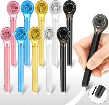 10 Pack Correction Tape Pen, Ink Corrector Tape Eraser for School Office Supplie