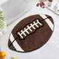 Cute Football Bathroom Rugs Brown Small Bath Mat Sports Themed Rugs for Boys Bed