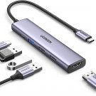 UGREEN Revodok 5-In-1 USB-C Hub with 4K HDMI, 100W Power Delivery, 3 USB-A Data