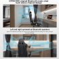 Gaming Chair with Footrest, Bluetooth Speakers Ergonomic Carbon Fiber Leather Hi