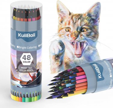 48 Color Colored Pencils, Suitable for Adults, Kids and Coloring Books, Artist S