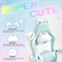 Gaming Chair Cute with Cat Ears and Massage Lumbar Support, Ergonomic Computer C