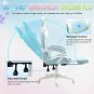 Gaming Chair Cute with Cat Ears and Massage Lumbar Support, Ergonomic Computer C