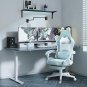Gaming Chair Cute with Cat Ears and Massage Lumbar Support, Ergonomic Computer C
