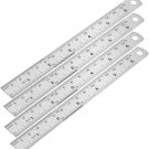 Amazon Basics 6-Inch Stainless Steel Ruler, 4-Pack
