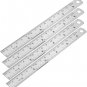 Amazon Basics 6-Inch Stainless Steel Ruler, 4-Pack