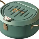 Tempura Frying Pan, 10 Inch Deep Fryer Pot with Temperature Control, Carbon Stee