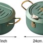 Tempura Frying Pan, 10 Inch Deep Fryer Pot with Temperature Control, Carbon Stee