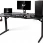 Gaming Desk Large Surface 63’’X31.5’’ with Cup Holder, Headphone Hook and Cable
