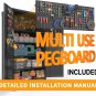 Metal Storage Cabinet - Upgraded Tall & Wide Lockable Garage Cabinet with Pegboa