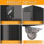 Metal Storage Cabinet - Upgraded Tall & Wide Lockable Garage Cabinet with Pegboa