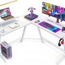 Gaming Desk L Shaped Computer Desk, Corner Desk for Home Office with Monitor Sta