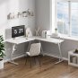Gaming Desk L Shaped Computer Desk, Corner Desk for Home Office with Monitor Sta