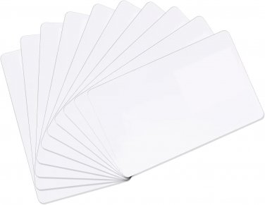 10 Pack -  Premium Blank PVC Cards - CR80 30 Mil Graphic Quality White Plastic C