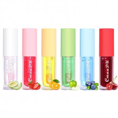 6Pcs Color Changing Lip Gloss Set, Long Lasting Moisturizing Lip Tint, Waterproo