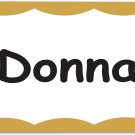 C-Line Pressure Sensitive Peel and Stick Name Badges, Gold Border, 3.5 X 2.25 In