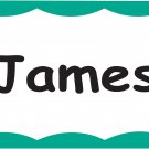C-Line Pressure Sensitive Peel and Stick Name Badges, Green Border, 3.5 X 2.25 I