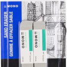 Tombow 67304 Mono Sand Eraser, 2-Pack. Silica Eraser Designed to Remove Colored