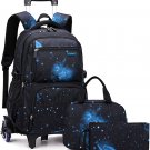 Boys Rolling Backpacks Kids'Luggage Wheeled Backpack for School Boys Trolley Bag