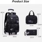 Boys Rolling Backpacks Kids'Luggage Wheeled Backpack for School Boys Trolley Bag