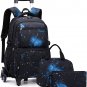 Boys Rolling Backpacks Kids'Luggage Wheeled Backpack for School Boys Trolley Bag