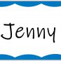 C-Line Pressure Sensitive Peel and Stick Name Badges, Blue Border, 3.5 X 2.25 In