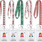 5 Pieces Teacher Lanyard Keychain with ID Badge Holder for Women Novelty Educati