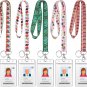 5 Pieces Teacher Lanyard Keychain with ID Badge Holder for Women Novelty Educati