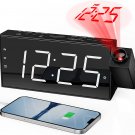 Digital Projector Alarm Clocks for Kids Bedroom,Plug-In LED Display Clock with 3
