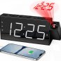 Digital Projector Alarm Clocks for Kids Bedroom,Plug-In LED Display Clock with 3