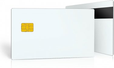 SLE4442 Chip Cards W/Hico 2 Track Mag Stripe Blank White EMV Chip Cards with Hi-
