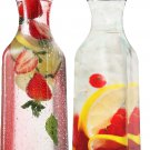 Plastic Water Pitcher with Lid (50 Oz) Square Carafe Pitchers for Drinks, Milk,