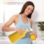 Plastic Water Pitcher with Lid (50 Oz) Square Carafe Pitchers for Drinks, Milk,