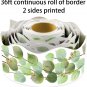 Eucalyptus Die-Cut Border Trim 36Ft per Roll Two Sided Printed Leaves Border for