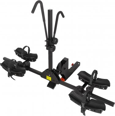 2 E Bike Rack Hitch Mounted, Wobble Free Smart Tilting Folding 2 Bicycle Electri