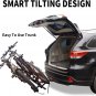 2 E Bike Rack Hitch Mounted, Wobble Free Smart Tilting Folding 2 Bicycle Electri